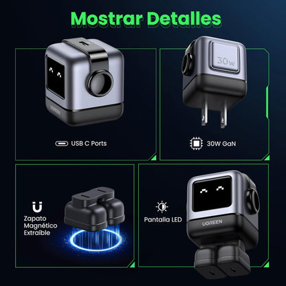 UGREEN - CD359 - Cargador de carga rapida Robot USB-C