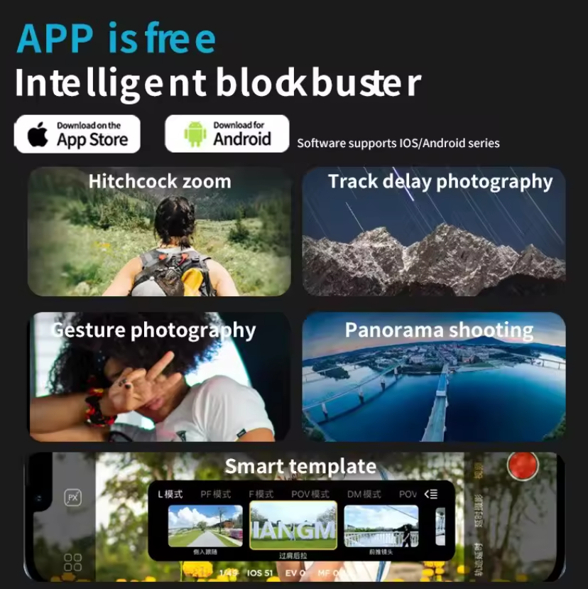 AOCHUAN Estabilizador de cardán portátil de 3 ejes SmartXE para teléfono inteligente