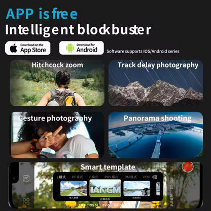 AOCHUAN Estabilizador de cardán portátil de 3 ejes SmartXE para teléfono inteligente