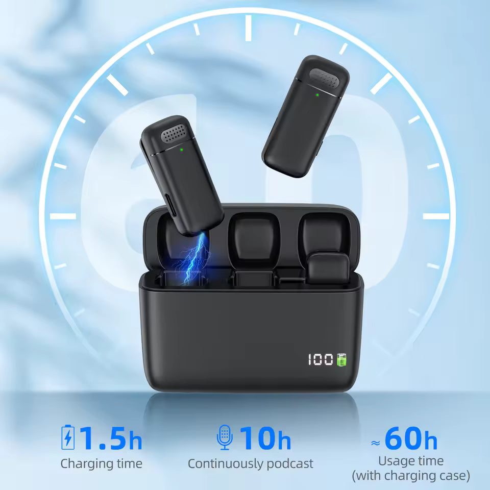 iTWS - Kit de micrófono Lavalier inalámbrico