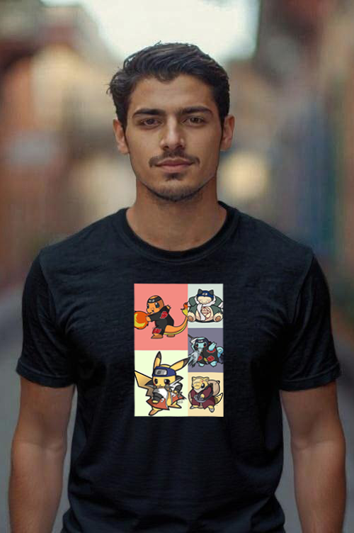 Playera Pokemon y Naruto para hombre/mujer